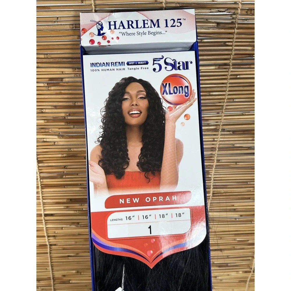 Harlem 125 5 Star Indian Remi Wet&Wavy 100% Human Hair 4Pcs+free Closure Xlong 1
